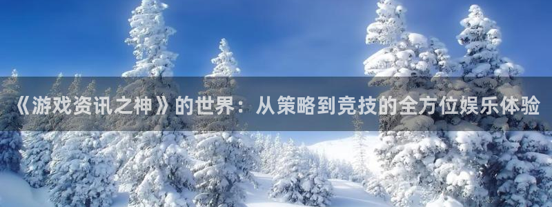 奇亿娱乐集团：《游戏资讯之神》的世界：从策略到竞技的全方位娱