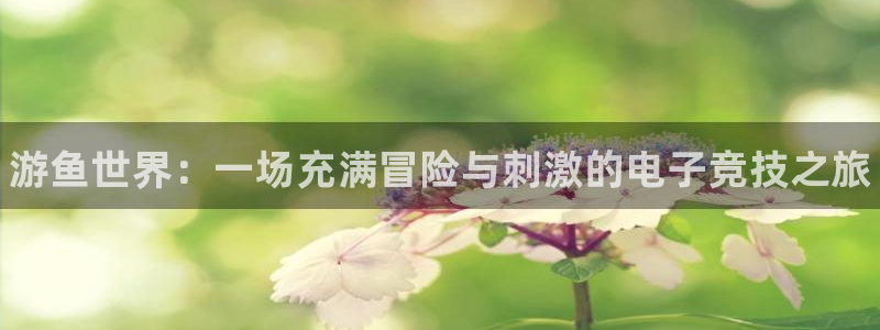 奇亿娱乐什么意思：游鱼世界：一场充满冒险与刺激的电子竞技之旅
