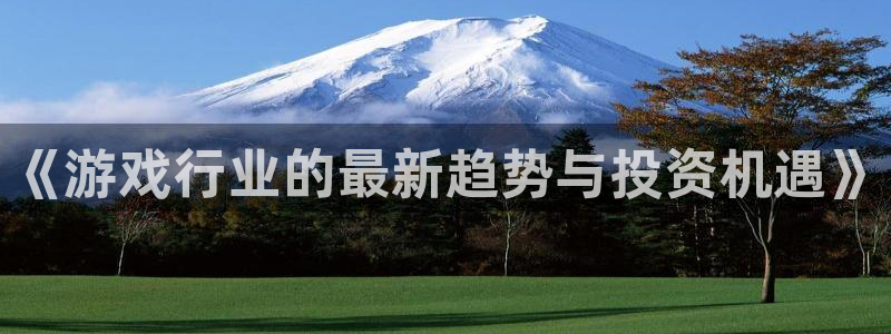 奇亿娱乐注册服务条款：《游戏行业的最新趋势与投资机遇》