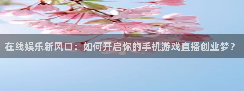 奇亿娱乐登陆官网下载：在线娱乐新风口：如何开启你的手机游戏直